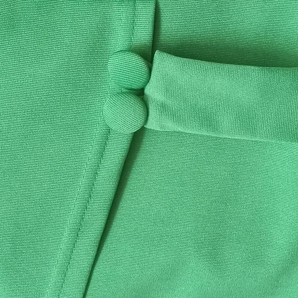 Midi Bodycon Green Metamorphosis Girl Ruffle Sleeve Dress Size LX. - Picture 9 of 10